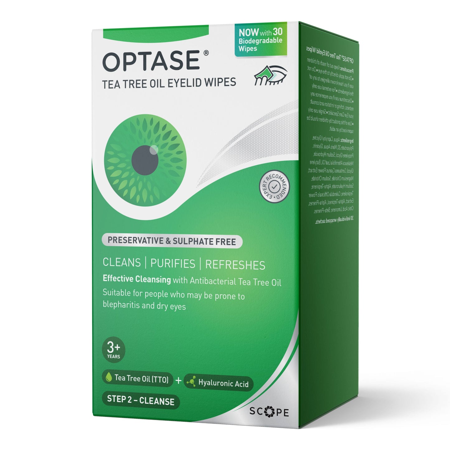 Optase Tea Tree Oil Eyelid Wipes 30cts