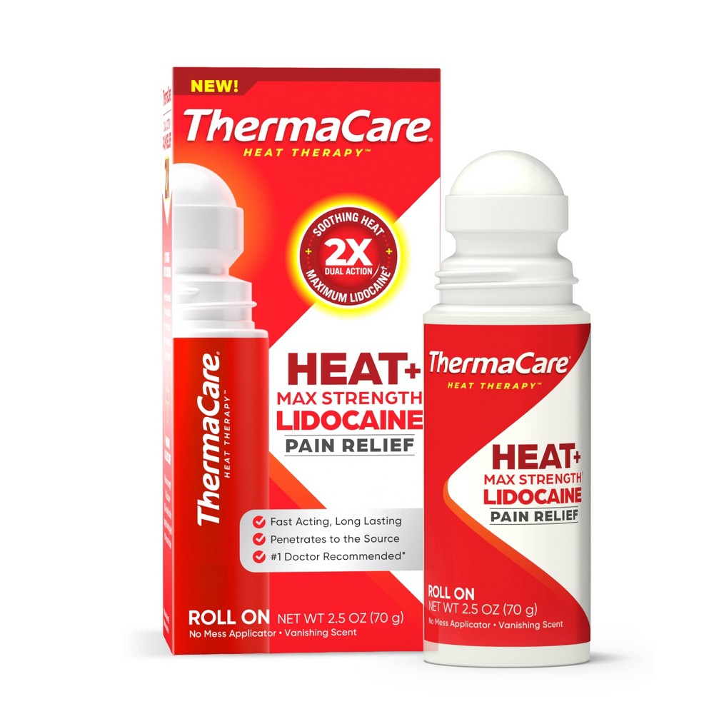 Heat+ Max Strength Lidocaine Pain Relief 2.5 Oz