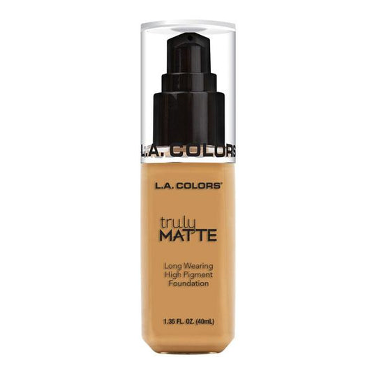 L.A. COLORS Truly Matte Foundation | Golden Beige | Long-Wearing Full Coverage