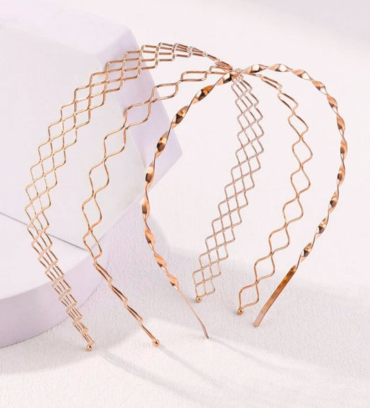 Beautiful Gold Headband Set - Set of 3