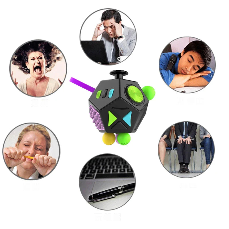 6/12 Sides Rainbow Fidget Cube