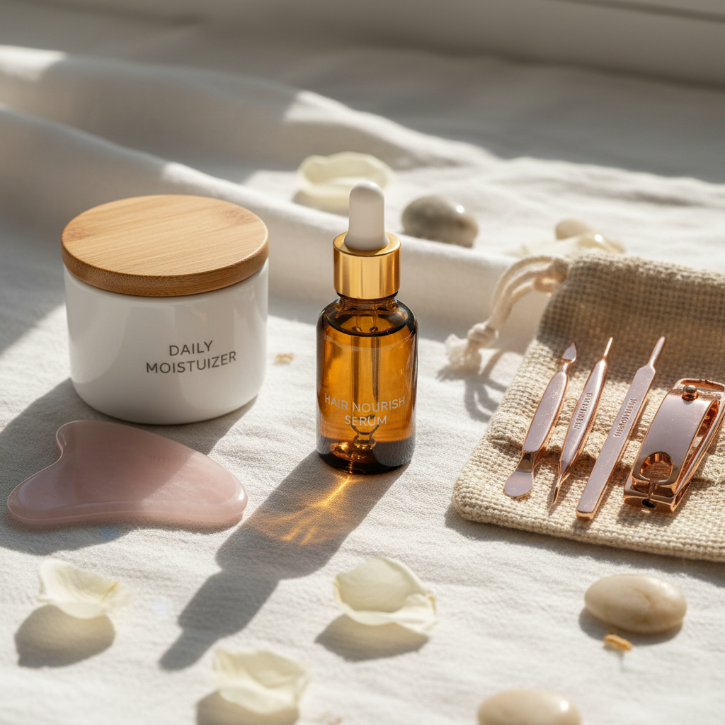 Ultimate Beauty Box 8-Piece Self-Care Gift Set with Hair, Skin, and Nail Essentials
