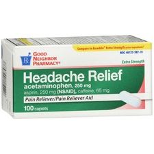 GNP Headache Relief XS Extra Strength Pain Reliever 100 Caplets
