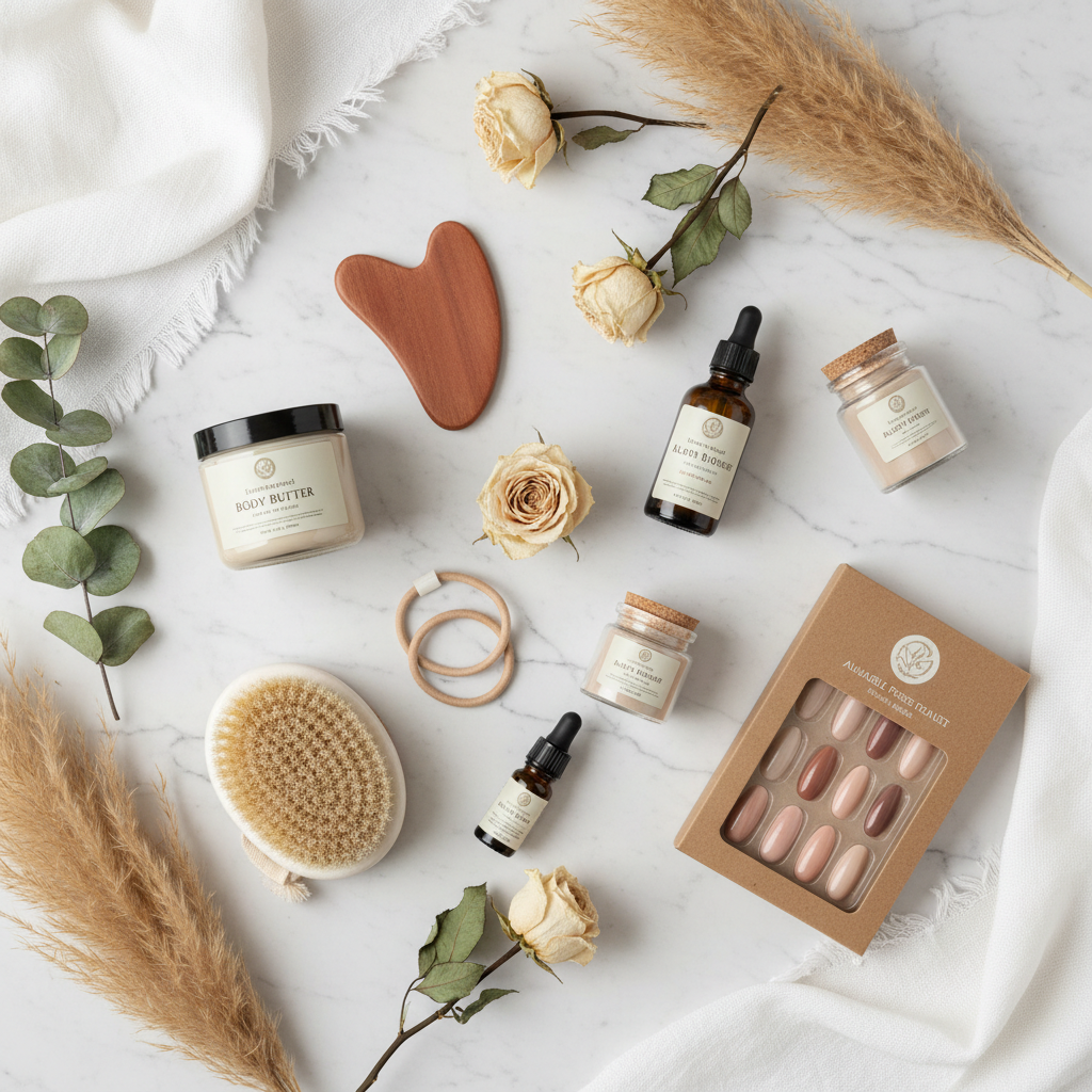 Ultimate Beauty Box 8-Piece Self-Care Gift Set with Hair, Skin, and Nail Essentials